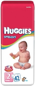 Huggies Diapers Snug & Dry Jumbo Pack Size 2 - 4 Pack ( Baby Diaper Huggies )