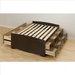 รูปย่อ Prepac Espresso Tall 12 Drawer Storage Platform Bed  รูปที่2