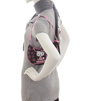 Hello Kitty ''Pink Graphics'' Mini Hobo ( Hello Kitty Hobo bag  ) รูปที่ 3