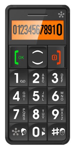 JUST5 J509 Easy to Use Unlocked Cell Phone with Big Buttons, Amplified Sound, Personal Emergency Response System (Black) ( JUST5 Mobile ) รูปที่ 1