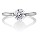 รูปย่อ Sterling Silver Round Cubic Zirconia CZ Solitaire Ring - Women's Engagement Wedding Ring ( BERRICLE ring ) รูปที่1