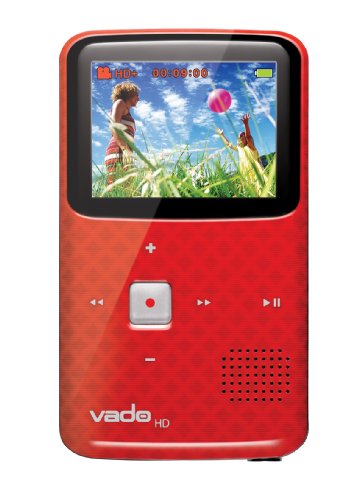 Creative Labs Vado VF0624-RD HD Pocket Video Camcorder 3rd Generation, 120 Minutes (Red) - NEWEST MODEL ( Creative Labs HD Camcorder ) รูปที่ 1