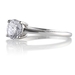 รูปย่อ Sterling Silver Round Cubic Zirconia CZ Solitaire Ring - Women's Engagement Wedding Ring ( BERRICLE ring ) รูปที่2