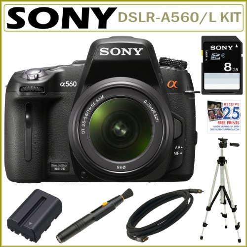 Review Sony Alpha DSLR-A560/L 14.2 Megapixels SLR Digital Camera with Sony Alpha 18-55mm Lens + 8GB Accessory Kit รูปที่ 1