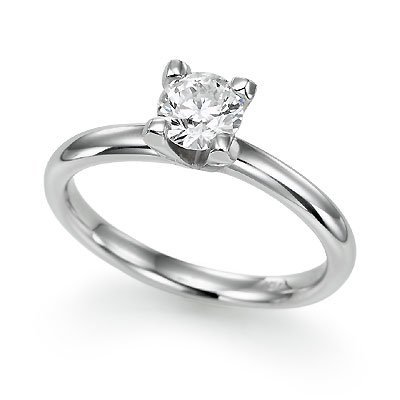 Round Diamond Solitaire Ring in 10K White Gold or Yellow Gold ( DivaDiamonds ring ) รูปที่ 1