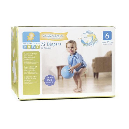 Especially for Baby Size 6 (35+ lbs) SUPREME DIAPERS Super Value Pack - 72 Ct ( Baby Diaper Especially for Baby ) รูปที่ 1