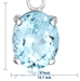 รูปย่อ Sterling Silver  Blue Topaz Pendant, 18" ( Amazon.com Collection pendant ) รูปที่4