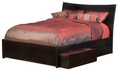 Milano Bed - King with Raised Panel Footboard and Underbed Storage by Atlantic Furniture 