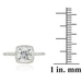 รูปย่อ Sterling Silver CZ Square Bridal Engagement Ring ( SilverSpeck.com ring ) รูปที่4