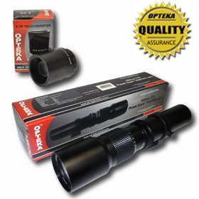 Opteka High Definition 500mm / 1000mm f/8 Preset Telephoto Lens for Pentax K-2, K-M, K-5, K-R, K-X, K-7, K-2000, K20D, K100D, K110D, K10D and 645D Digital SLR Cameras ( Opteka Len ) รูปที่ 1