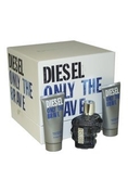 Diesel Only The Brave by Diesel for Men - 3 Pc Gift Set 2.5oz EDT Spray, 2 x 1.7oz After Shave Balm ( Men's Fragance Set)