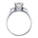 รูปย่อ 14K White Gold Princess Three Stone with Side Stone CZ Cubic Zirconia Wedding Engagement Ring Band ( The World Jewelry Center ring ) รูปที่2