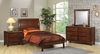 รูปย่อ Twin Size Platform Bed Contemporary Style in Warm Brown Finish  รูปที่2