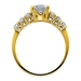 รูปย่อ 14K Yellow Gold Round Solitaire CZ Cubic Zirconia Wedding Engagement Ring Band ( The World Jewelry Center ring ) รูปที่2