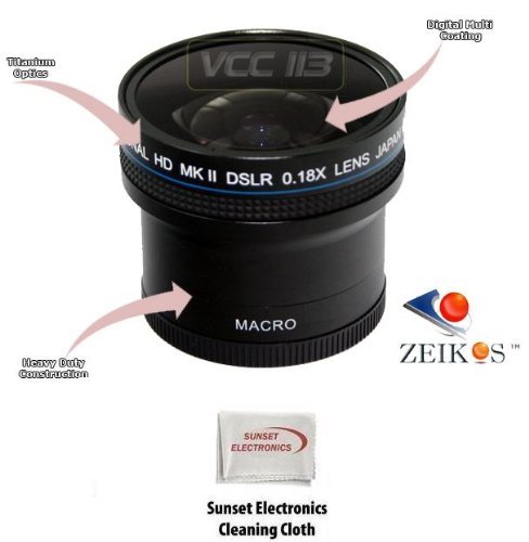 0.18x Wide Angle Fisheye Lens With Macro lens For The Sony Alpha NEX-3, NEX-5 Digital Camera ( Sunset Len ) รูปที่ 1