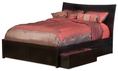 Milano Bed - Queen with Raised Panel Footboard and Underbed Storage by Atlantic Furniture 