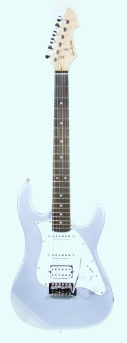 Hurricane by Glen Burton 39 Inch Metallic Silver Electric Guitar + Free Gigbag & Strap & Cable  รูปที่ 1