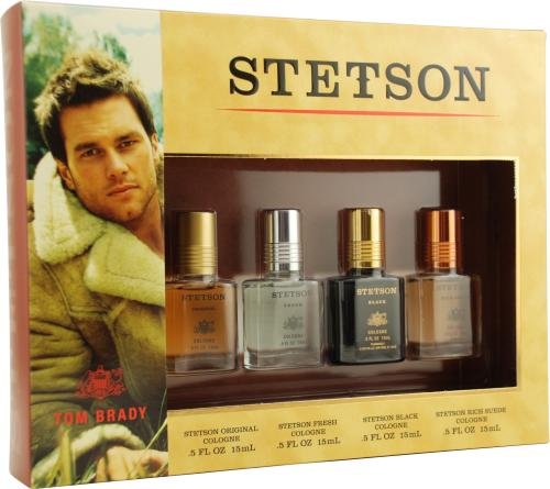 Stetson Variety by Coty for Men. Set-4 Piece Variety With Stetson & Stetson Fresh & Stetson Black & Stetson Rich Suede And All Are Cologne .5-Ounces ( Men's Fragance Set) รูปที่ 1