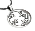 Man On The Moon Pewter Pendant Necklace ( Dan Jewelers pendant )