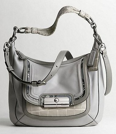 Authentic Coach Grey Leather Spectacular Kristin Hobo Handbag 16803 ( COACH Hobo bag  ) รูปที่ 1