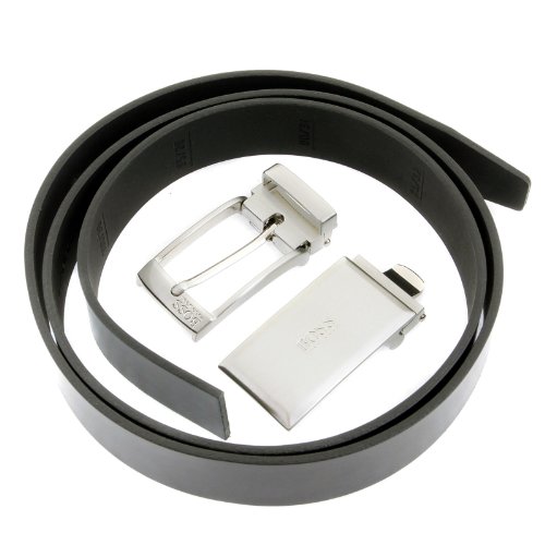 Belt Hugo Boss Grundlo boxed black leather belt set 50196370 BOSS1688  รูปที่ 5