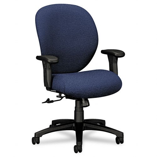 HON 7624BW90T Unanimous 24-Hour Task Series Mid-Back Swivel and Tilt Chair, Navy Blue Fabric (Blue) รูปที่ 1