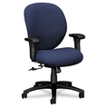 HON 7624BW90T Unanimous 24-Hour Task Series Mid-Back Swivel and Tilt Chair, Navy Blue Fabric (Blue)