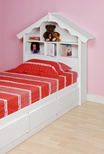 Prepac Monterey White Twin Size Platform Storage Bed  รูปที่ 3