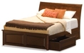 Bordeaux Bed - Queen with Open Raised Panel Footboard and Underbed Storage by Atlantic Furniture 