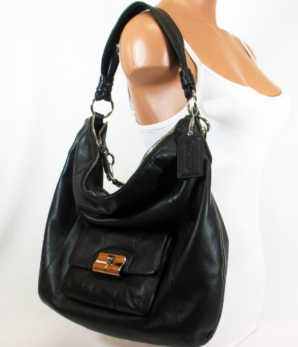 Coach Kristin Large Black Leather Hobo Handbag 14769 ( COACH Hobo bag  ) รูปที่ 1