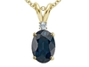 รูปย่อ 1.02 cttw Genuine Sapphire and Diamond Pendant - 14kt White or Yellow Gold ( Finejewelers pendant ) รูปที่1