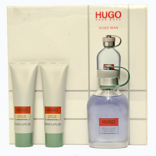 Hugo for Men Gift Set - 3.4 oz EDT Spray + 1.6 oz x 2 Shower Gel ( Men's Fragance Set) รูปที่ 1