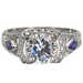รูปย่อ Antique Diamond Sapphire Ring ( Da'Carli ring ) รูปที่6