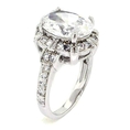 Classic Engagement Ring w/Oval Brilliant White CZ ( Alljoy ring )