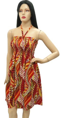 Elegant Printed Party Wear Halter Tube Dress ( La Leela Casual Dress ) รูปที่ 1