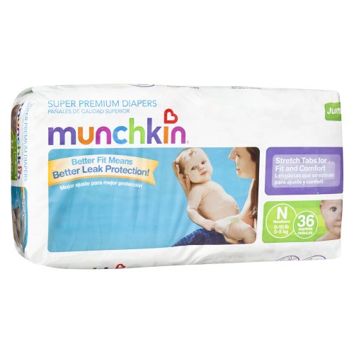 Munchkin Super Premium Diapers Jumbo Pack - Size Newborn (36 Count) ( Baby Diaper Munchkin ) รูปที่ 1