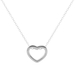 รูปย่อ Sterling Silver Rhodium Plated .40" Micro Pave Open Heart Reversible Slider Pendant, 18" ( Amazon.com Collection pendant ) รูปที่3