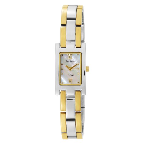 Armitron Women's 753609MPTT NOW Two-Tone Bracelet Rectangle Mother-of-Pearl Dress Watch รูปที่ 1