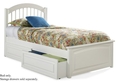 Full Size Windsor Style Platform Bed with Raised Panel Footboard White Finish 
