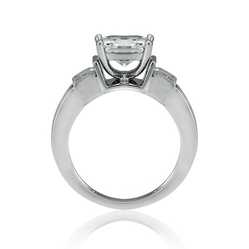 Sterling Silver Princess Cubic Zirconia CZ Ring - Women's Engagement Wedding Ring ( BERRICLE ring ) รูปที่ 4