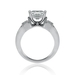 รูปย่อ Sterling Silver Princess Cubic Zirconia CZ Ring - Women's Engagement Wedding Ring ( BERRICLE ring ) รูปที่3