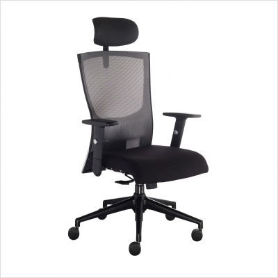 High Back Mesh Task Chair Finish: Black (Black) รูปที่ 4