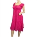 รูปย่อ Plus Size Pink Cotton Empire Waist SunDress ( eVogues Apparel Casual Dress ) รูปที่2