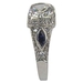 รูปย่อ Antique Diamond Sapphire Ring ( Da'Carli ring ) รูปที่3