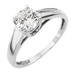 รูปย่อ 14K White Gold Round Solitaire CZ Cubic Zirconia Wedding Engagement Ring Band ( The World Jewelry Center ring ) รูปที่1