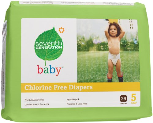 Seventh Generation Chlorine Free Diapers, Stage 5 27+ lbs. 104 per case 1 case ( Baby Diaper Seventh Generation ) รูปที่ 1