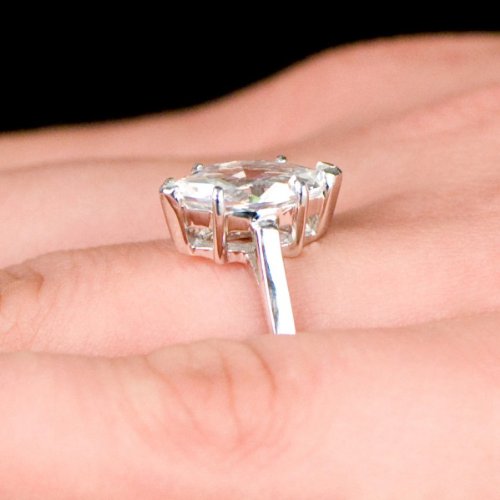 Sonia's Signity CZ Engagement Ring - Marquise Cut - 925 Sterling Silver, 2 Carat ( Emitations ring ) รูปที่ 7