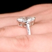 รูปย่อ Sonia's Signity CZ Engagement Ring - Marquise Cut - 925 Sterling Silver, 2 Carat ( Emitations ring ) รูปที่6