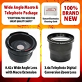 Sony Alpha NEX-3, NEX-5 Digital Camera 0.42X Wide Angle Fisheye / Macro Lens & 3.6X Telephoto Lens Package This Kit Includes 0.42X Wide Angle Fisheye Lens + 3.6x Telephoto Lens + Cleaning Cloth + More ( Sunset Len )