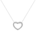 รูปย่อ Sterling Silver Rhodium Plated .40" Micro Pave Open Heart Reversible Slider Pendant, 18" ( Amazon.com Collection pendant ) รูปที่1